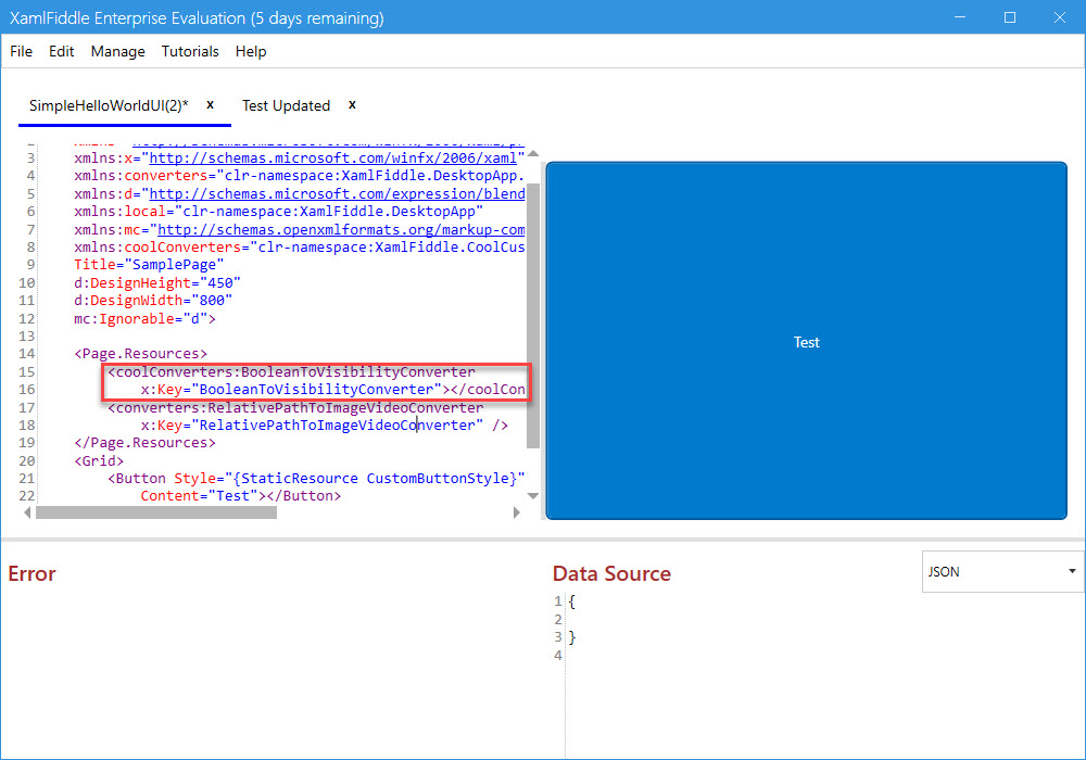 Add BooleanToVisibilityConverter