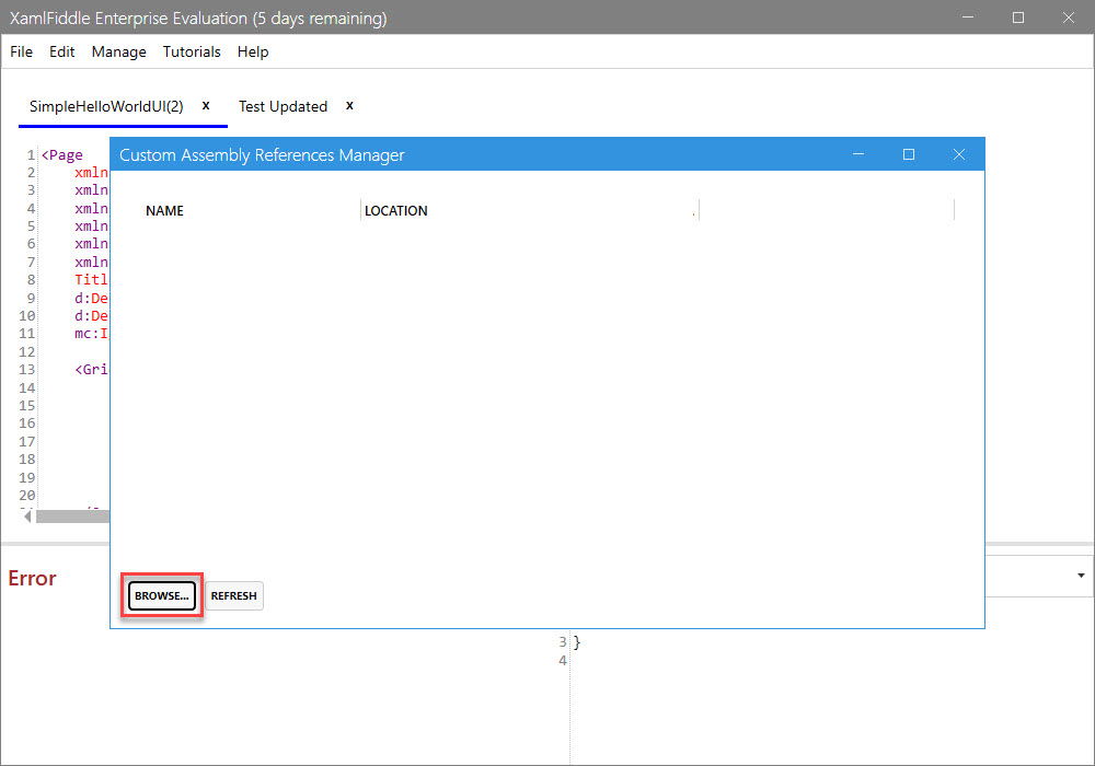 Browse Third-Party Library