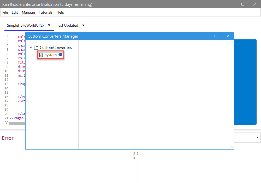 Choose Built-In Custom Converters