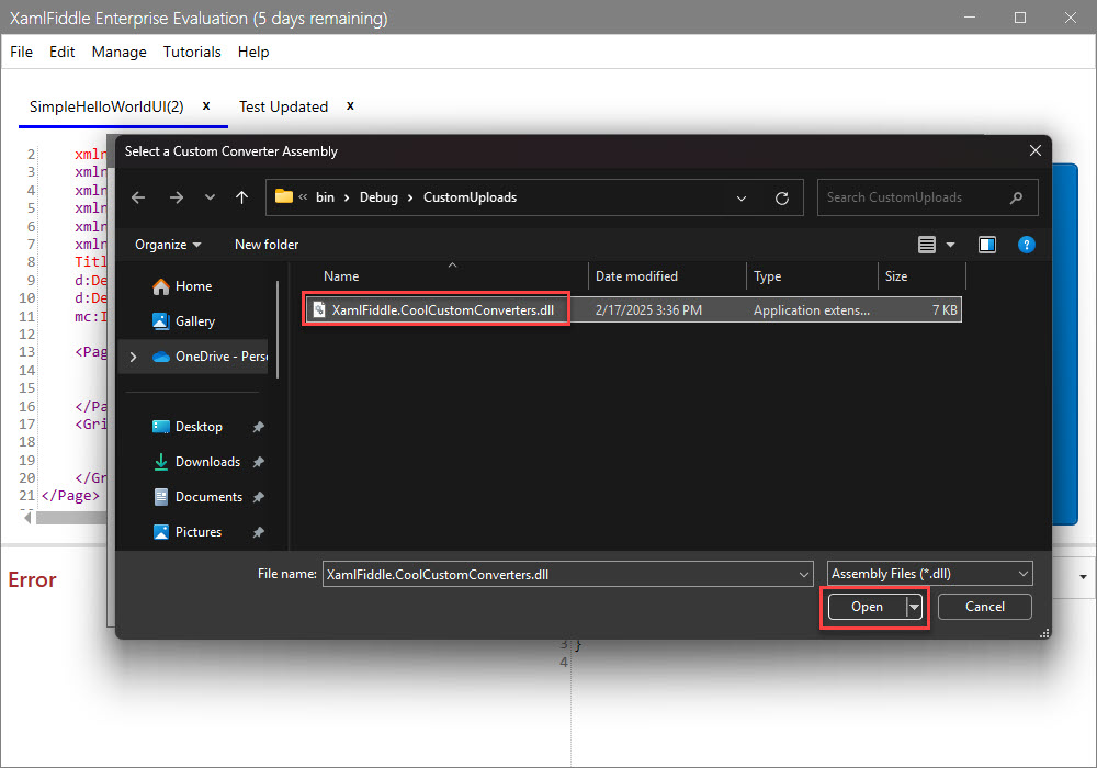 Choose Custom Converters