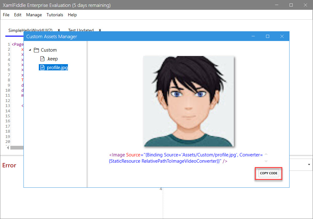 Copy Code