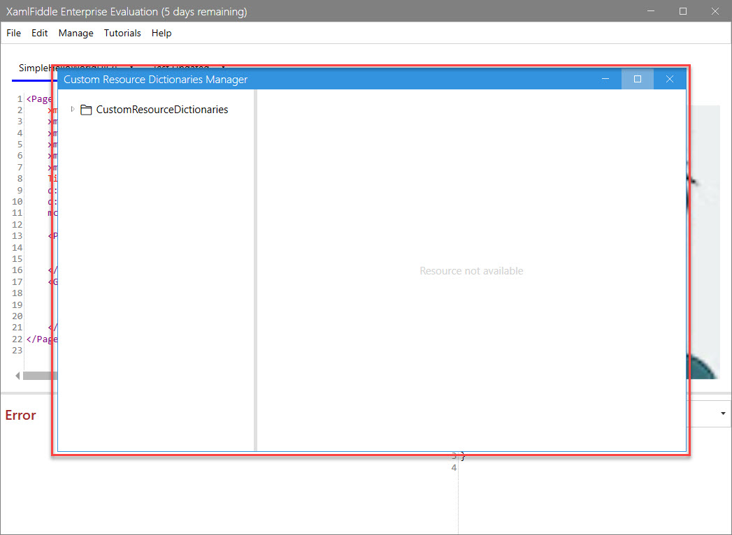 Custom Resource Dictionaries Manager