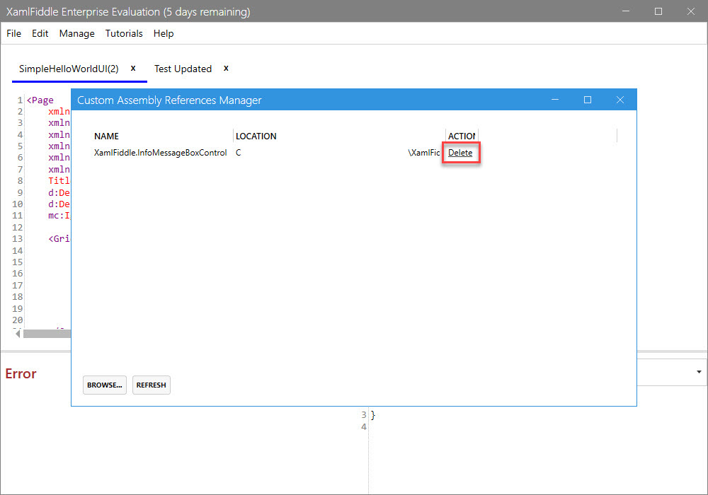Delete Third-Party Library