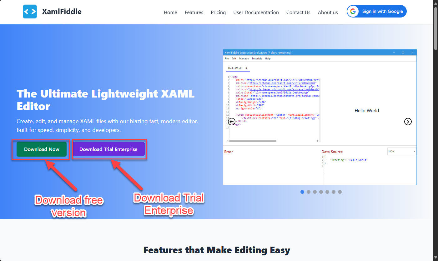 Download XamlFiddle