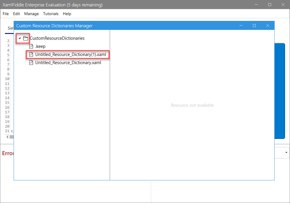 Expand Custom Resource Dictionaries Folder