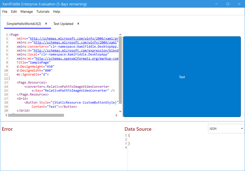 XamlFiddle Program